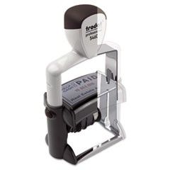 Trodat Self-Inking Custom Dater Stamp, 1 5/8 x 1, Black/Blue/Red USST5430