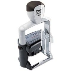 Trodat Self-Inking Custom Dater Stamp, 2 1/4 x 1 5/16, Black/Blue/Red USST5460