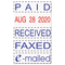 Trodat Trodat Econ Micro 5-in-1 Message Stamp, Dater, Self-Inking, 1 x 3/4, Blue/Red USSE4850L