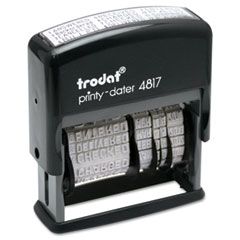 Trodat Trodat Economy 12-Message Stamp, Dater, Self-Inking, 2 x 3/8, Black USSE4817
