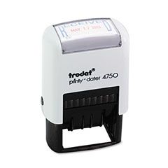Trodat Trodat Economy Stamp, Dater, Self-Inking, 1 5/8 x 1, Blue/Red USSE4752
