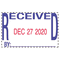 Trodat Trodat Economy Stamp, Dater, Self-Inking, 1 5/8 x 1, Blue/Red USSE4752