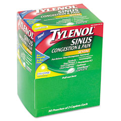 Tylenol Sinus Caplets, 50 Two-Packs/Box MCL26250