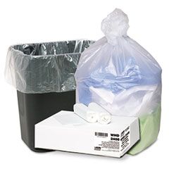 Ultra Plus High Density Can Liners, 7-10 gal, 8 mic, 24 x 24, Natural, 1000/Carton WBIWHD2408