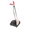 Unger Ergo Dustpan With Broom, 12 Wide, Metal w/Vinyl Coated Handle, Black/Silver UNGEDPBR