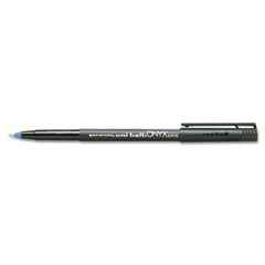uni-ball Onyx Roller Ball Stick Dye-Based Pen, Blue Ink, Micro, Dozen SAN60041