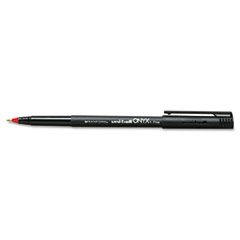 uni-ball Onyx Roller Ball Stick Dye-Based Pen, Red Ink, Fine, Dozen SAN60144