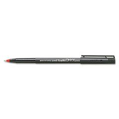 uni-ball Onyx Roller Ball Stick Dye-Based Pen, Red Ink, Micro, Dozen SAN60042