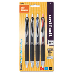 uni-ball Signo Gel 207 Roller Ball Retractable Gel Pen, Assorted Ink, Medium, 4/Card SAN1790921