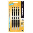uni-ball Signo Gel 207 Roller Ball Retractable Gel Pen, Black Ink, Medium, 4 per Pack SAN33960PP