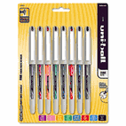 uni-ball Vision Needle Roller Ball Stick Liquid Pen, Assorted Ink, Fine, 12 per Set SAN1734916