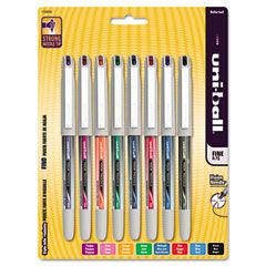 uni-ball Vision Needle Roller Ball Stick Liquid Pen, Assorted Ink, Fine, 12 per Set SAN1734916
