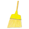 UNISAN Angler Broom, Plastic Bristles, 42" Wood Handle, Yellow UNS932A