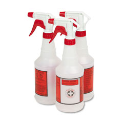 UNISAN Plastic Sprayer Bottles, 24 oz., 3 Bottles/Pack UNS03010