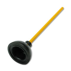 UNISAN Plunger for Drains or Toilets, 20 Handle w/4h x 6 Diameter Rubber Plunger UNS03008