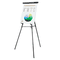 Universal 3-Leg Telescoping Easel with Pad Retainer, Adjusts 34" to 64", Aluminum, Black UNV43150