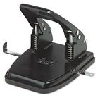 Universal 30-Sheet Two-Hole Punch, 9/32 Diameter Hole, Black UNV74222