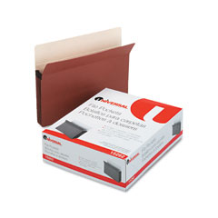 Universal 5 1/4 Inch Expansion File Pockets, Straight Tab, Letter, Redrope/Manila, 10/Box UNV15262