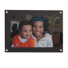 Universal Acrylic Easel Back Magnetic Frame for 4 x 6 Insert, Black UNV76855