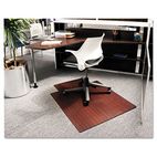 Universal Bamboo Roll-Up Chairmat, 48 x 36, 9-1/4 x 23-3/4 Lip, Dark Cherry UNV24004