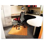 Universal Bamboo Roll-Up Chairmat, 48 x 36, 9-1/4 x 23-3/4 Lip, Natural UNV24003