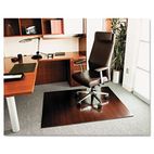 Universal Bamboo Roll-Up Chairmat, 48 x 60, No Lip, Dark Cherry UNV24023