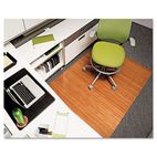 Universal Bamboo Roll-Up Chairmat, 48 x 60, No Lip, Natural UNV24022
