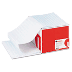Universal Blue Bar Computer Paper, 20lb, 14-7/8 x 11, Perforated Margins, 2400 Sheets UNV15862