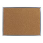 Universal Bulletin Board, Natural Cork, 24 x 18, Satin-Finished Aluminum Frame UNV43612