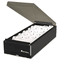 Universal Business Card File, Metal/Plastic, 4 1/4 x 8 1/4 x 2 1/2, Black/Smoke UNV10601