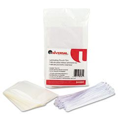 Universal Clear Laminating Pouches, Luggage Tag Style, 5 mil, 2-1/2 x 4-1/4, 25/Pack UNV84660