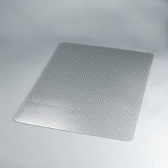 Universal Cleated Chair Mat for Low and Medium Pile Carpet, 46w x 60l, Clear UNV56808