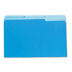 Universal Colored File Folders, 1/3 Cut One-Ply Top Tab, Legal, Blue/Light Blue, 100/Box UNV10521