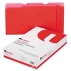 Universal Colored File Folders, 1/3 Cut One-Ply Top Tab, Legal, Red/Pink, 100/Box UNV10523