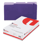 Universal Colored File Folders, 1/3 Cut One-Ply Top Tab, Legal, Violet/Lt Violet, 100/Box UNV10525