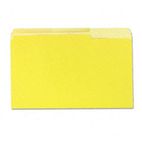 Universal Colored File Folders, 1/3 Cut One-Ply Top Tab, Legal, Yellow/Lt Yellow, 100/Box UNV10524