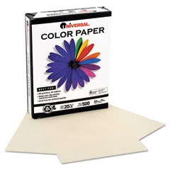 Universal Colored Paper, 20lb, 8-1/2 x 11, Ivory, 500 Sheets/Ream UNV11208