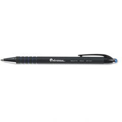 Universal Comfort Grip Ballpoint Retractable Pen, Blue Ink, Medium, Dozen UNV15511
