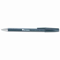 Universal Comfort Grip Ballpoint Stick Pen, Black Ink, Medium, Dozen UNV15610