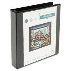 Universal Comfort Grip Deluxe Plus D-Ring View Binder, 1-1/2" Capacity, 8-1/2 x 11, Black UNV30721
