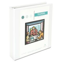 Universal Comfort Grip Deluxe Plus D-Ring View Binder, 1-1/2" Capacity, 8-1/2 x 11, White UNV30722