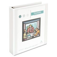 Universal Comfort Grip Round Ring View Binder, 1-1/2" Capacity, 8-1/2 x 11, White UNV30770
