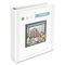 Universal Comfort Grip Round Ring View Binder, 1-1/2" Capacity, 8-1/2 x 11, White UNV30770