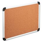 Universal Cork Board with Aluminum Frame, 24 x 18, Natural, Silver Frame UNV43712