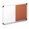 Universal Cork/Dry Erase Board, Melamine, 24 x 18, Black/Gray Aluminum/Plastic Frame UNV43742