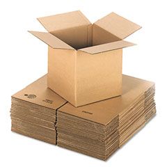Universal Corrugated Kraft Fixed-Depth Shipping Carton, 12w x 12l x 12h, Brown, 25/Bundle UNV166437