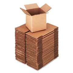 Universal Corrugated Kraft Fixed-Depth Shipping Carton, 4w x 4l x 4h, Brown, 25/Bundle UNV684184