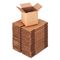 Universal Corrugated Kraft Fixed-Depth Shipping Carton, 4w x 4l x 4h, Brown, 25/Bundle UNV684184