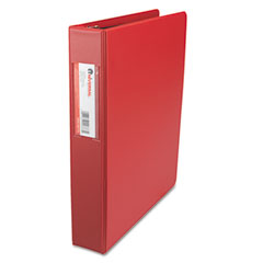 Universal D-Ring Binder With Label Holder, 1-1/2" Capacity, 8-1/2 x 11, Red UNV20773