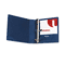Universal D-Ring Binder With Label Holder, 2" Capacity, 8-1/2 x 11, Royal Blue UNV20785